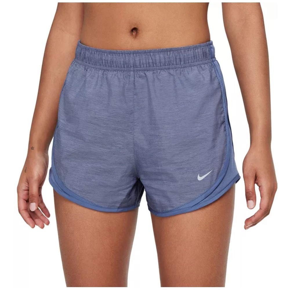 Nike Dri-FIT Tempo Running Shorts Women's‎ Small Heather Blue Lined 3" Inseam